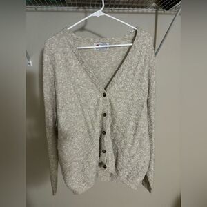 Cotton Harbor Cream Knit Cardigan - Size Large